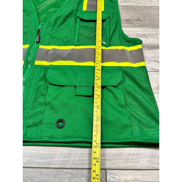 Kishigo high visibility, multi pocket reflective, vest, green size L/XL - Picture 11 of 11